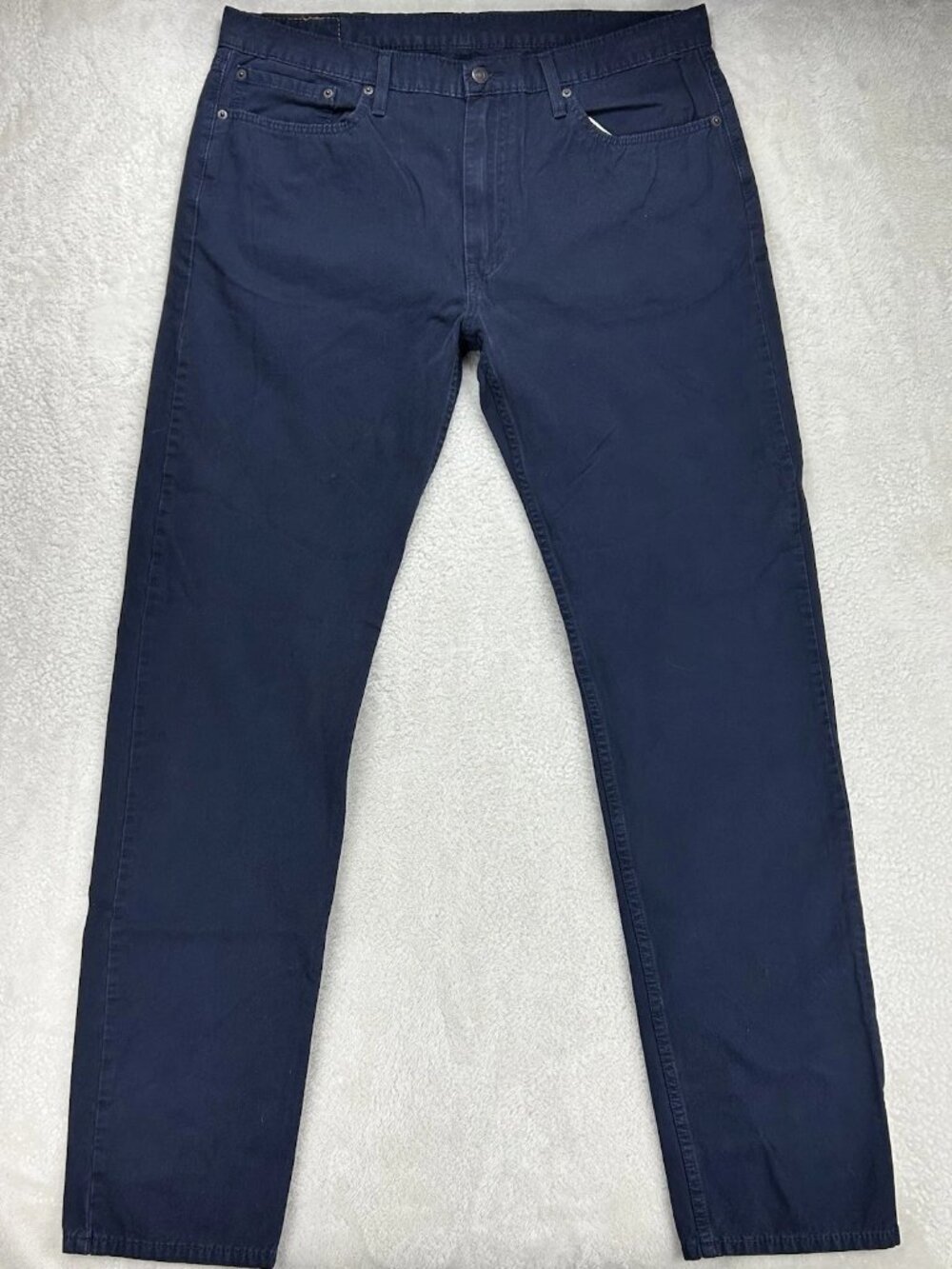 Levis 502 Pants Mens 38x38 Navy Blue‎ Straight Taper Leg White Tab Casual